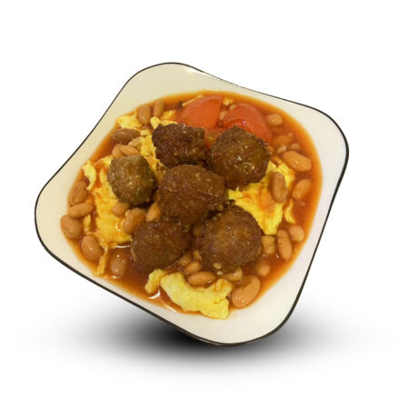 Meatballs with Baked Beans & Tomato Egg 焗豆肉丸番茄蛋